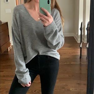 H&M Soft Grey Oversized Basic Sweater